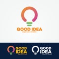 Idea logo set with light bulb Royalty Free Stock Photo