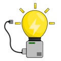 Idea Machine Charging Color Illustration Royalty Free Stock Photo