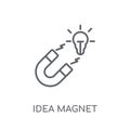 idea Magnet linear icon. Modern outline idea Magnet logo concept