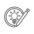 Idea Making icon. Line, outline design