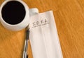 Idea on a Napkin Royalty Free Stock Photo