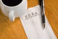 Idea on a Napkin Royalty Free Stock Photo