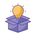 idea outside the box illustration