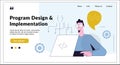 Idea programming coding testing launching landing page heading concept Royalty Free Stock Photo