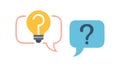 Idea and Question Speech Bubbles Vector Set, vector design Generative AI Royalty Free Stock Photo