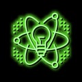 idea and realization neural network neon glow icon illustration Royalty Free Stock Photo