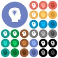 Idea round flat multi colored icons Royalty Free Stock Photo