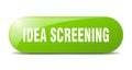 idea screening button. sticker. banner. rounded glass sign Royalty Free Stock Photo