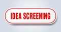 idea screening sign. rounded isolated button. white sticker Royalty Free Stock Photo