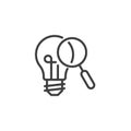 Idea search line icon