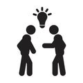 Idea sharing icon - innovation, creativity, brainstorming, teamwork Royalty Free Stock Photo