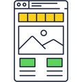 Idea startup web create visualization icon vector