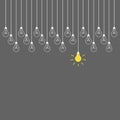 Idea symbol. Yellow bulbs set icon design vector