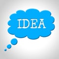 Idea Thought Bubble Means Think About It And Thinking