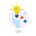 Idea thought creativity isolated icon invention modern technology