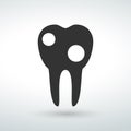 idea Tooth Icon Vector icon on a white background
