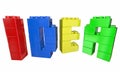 Idea Toy Blocks Building Letters Word Royalty Free Stock Photo