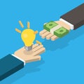 Idea trading for money concept. Royalty Free Stock Photo