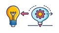 Idea Transformation Icon, Concept Evolution & Development, vector design Generative AI Royalty Free Stock Photo