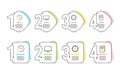 Idea, Update time and Computer icons set. Handout sign. Solution, Refresh clock, Pc component. Vector Royalty Free Stock Photo