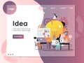 Business idea vector website landing page design template