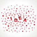 Idea word with in alphabets