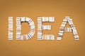 IDEA word arranged from books