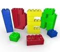 Idea Word in Toy Building Blocks Creative Play