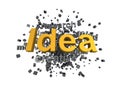 Idea word in wordcloud with another keywords Royalty Free Stock Photo