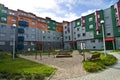 Ideal council estate, with playground for kids