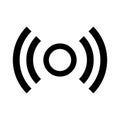 A simple radio wave vector icon.