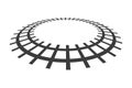 Circular rail icon. A train line. Vector. Royalty Free Stock Photo