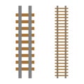 Railroad rail icon set. Vector.