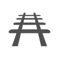 Railroad rail icons. Editable vector.
