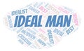 Ideal Man word cloud Royalty Free Stock Photo
