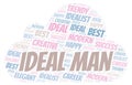 Ideal Man word cloud Royalty Free Stock Photo