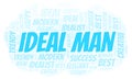 Ideal Man word cloud Royalty Free Stock Photo