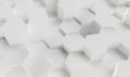 Abstract paper Hexagon white Background - 3D rendering - Illustration Royalty Free Stock Photo