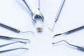 Checkup at the dentist basic cutlery Royalty Free Stock Photo