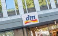 COLOGNE, GERMANY OCTOBER, 2017: Dm drogeriemarkt sign. Headquartered in Karlsruhe, Dm-drogerie markt is a chain of retail