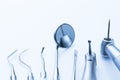 Dental equipment tools dentist medicine Royalty Free Stock Photo