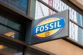 FRANKFURT, GERMANY MARCH, 2017:Boutique Fossi Logo. Fossil, Inc. is an American designer and manufacturer of clothing and