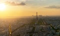 Paris skyline panorama, view from the Montparnass tower Royalty Free Stock Photo