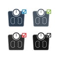 Ideal Weight Icon Set.