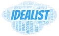 Idealist word cloud Royalty Free Stock Photo