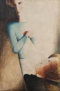 The Idealistic Encounter, paint by Oskar Schlemmer