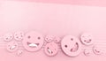 Ideas Abstract business concept smiley faces and Inspiration Art on pastel Rad background