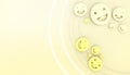 Ideas Abstract business concept smiley faces and Inspiration Art on yellow pastel background