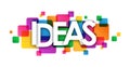 IDEAS colorful overlapping squares banner