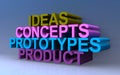 Ideas concepts prototypes product Royalty Free Stock Photo